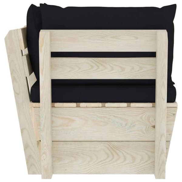 Hjørnesofa til haven - EKSKLUSIV HUS - Palette - Imprægneret fyr - Modulerbar - Polyesterpuder