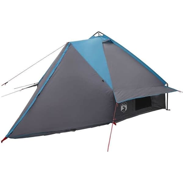 Tält - EXKLUSIVT HUS - Tält Teepee 6 platser - Polyester 185T belagd - Blå och grå - Ventilation & ljuskrok