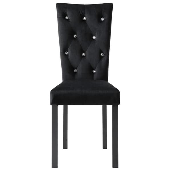 Maison Exclusive - Matstolar set om 6 svart sammet Svart
