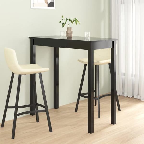 Maison Exclusive - Barbord MDF svart 115x55x107 cm