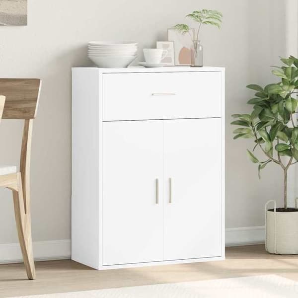 Maison Exclusive - Hvidt buffet 60x30x84 cm ingeniørtræ