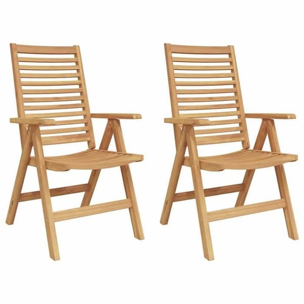 Trädgårdsstol - EXKLUSIV HEM - Konvertibel - Massivt teak - Fällbar - Brun brun