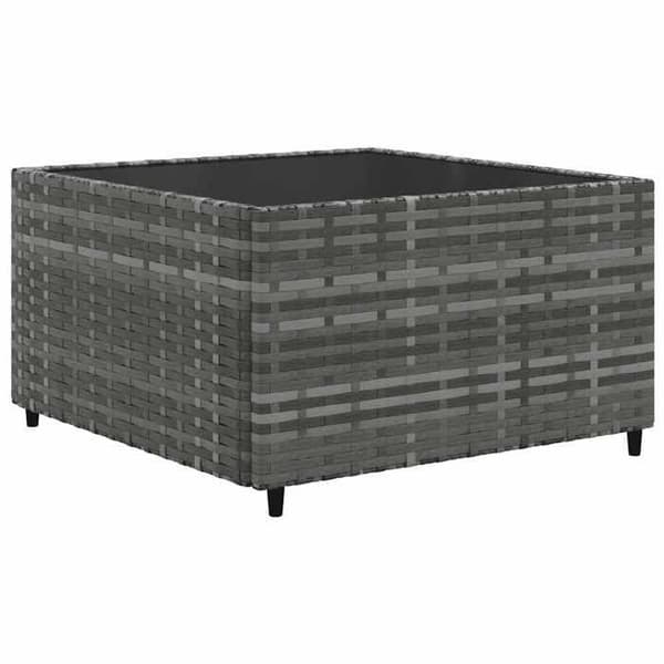 Maison Exclusive - Trädgårdsmöbler 5 delar med kuddar Grå Flätad resin