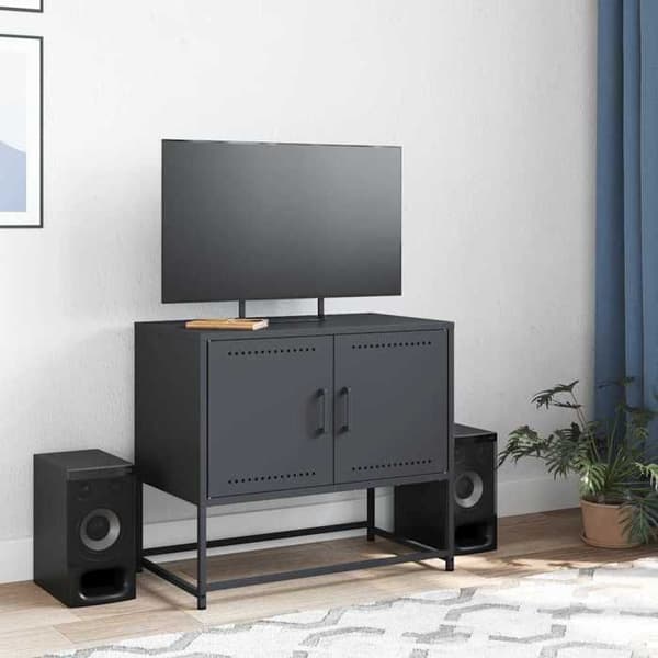 Maison Exclusive - TV-möbel antracit 68,5x39x60,5 cm stål antracit