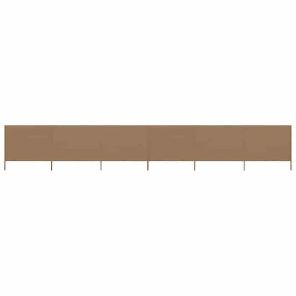 Maison Exclusive - Skärm 6 paneler Tyg 800 x 80 cm Taupe Mol