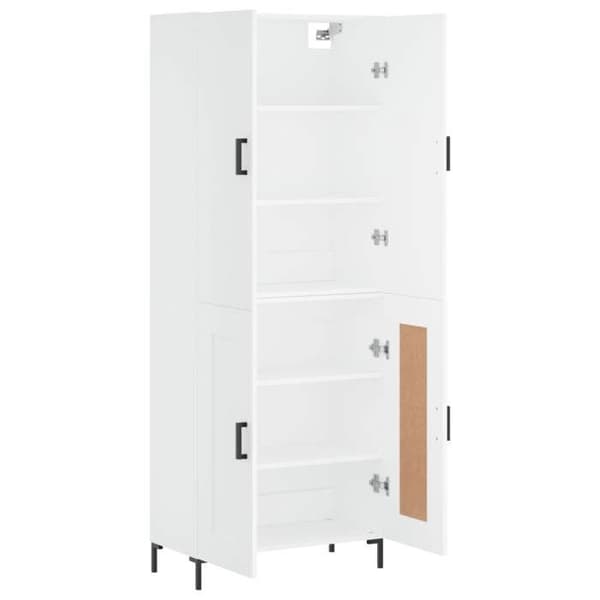 Maison Exclusive - Buffé hög Vit 69,5x34x180 cm Ingenjörsträ Vit