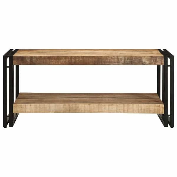 Bord - EKSKLUSIV HUS - 90 x 50 x 38 cm - Massivt mangotræ - Jernramme - Rektangulær