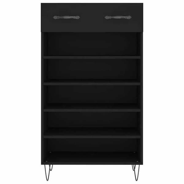 Maison Exclusive - Skoskab sort 60x35x105 cm ingeniørtræ Svart