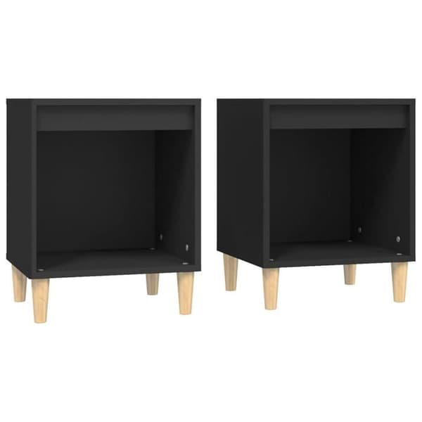 Maison Exclusive - Natborde 2 stk Sort 40x35x50 cm Svart