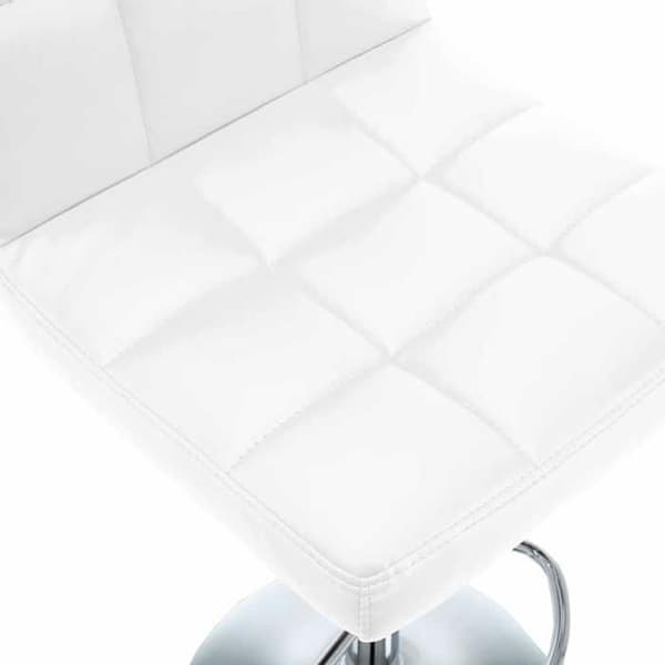 Maison Exclusive - Barstolar set om 2 vit konstläder