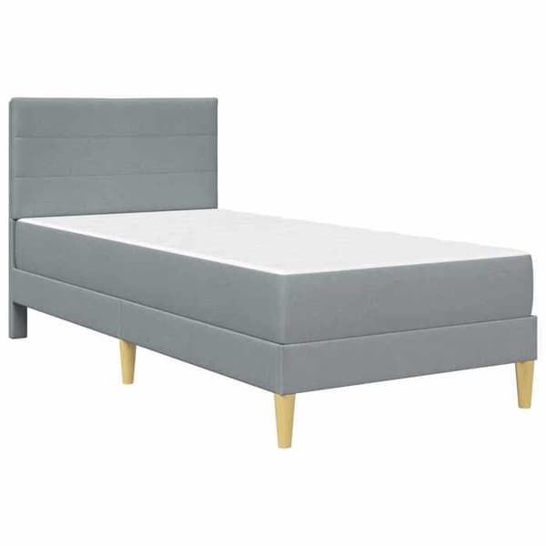 Maison Exclusive - Sängram Ljusgrå 90 x 200 cm Polyester Ljusgrått
