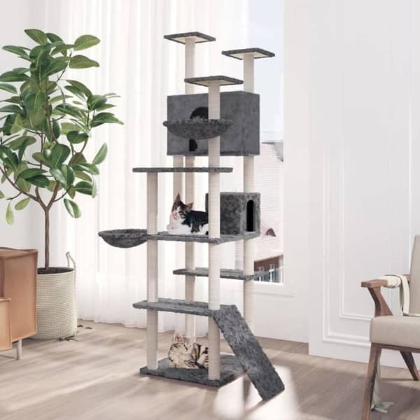 Maison Exclusive - Kattekradsetræ med sisal kløer Mørkegrå 191 cm