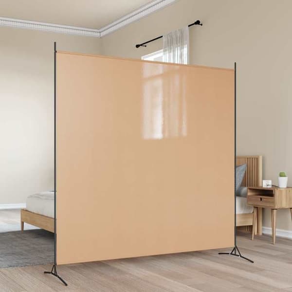 Maison Exclusive - Enkelt panel rumdeler Beige 175 x 180 cm Stof