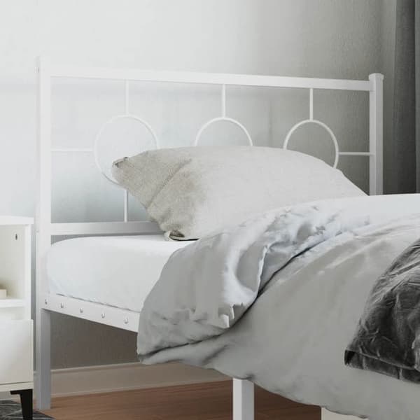 Maison Exclusive - Erstatnings hovedgærde metal hvid 100 cm