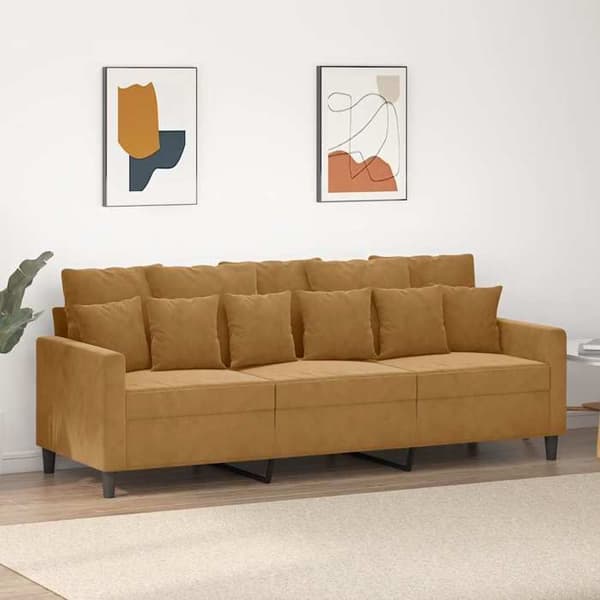 Maison Exclusive - 3-personers Sofa Brun 180 cm Velour