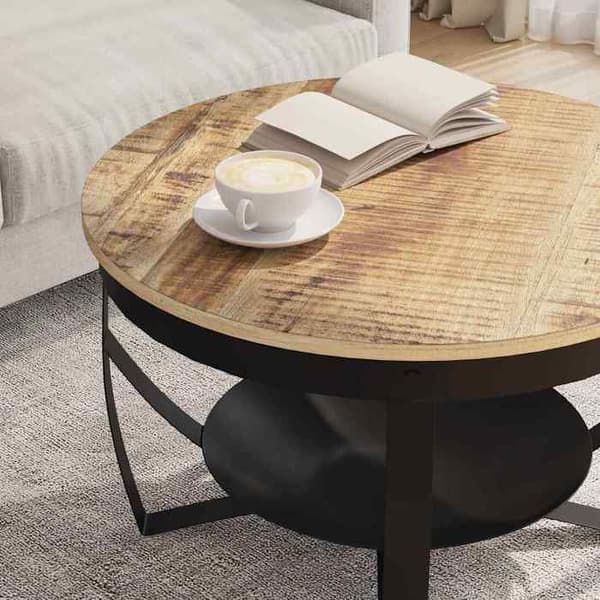 Maison Exclusive - Sofabord Ø68x43 cm Ubehandlet mangotræ