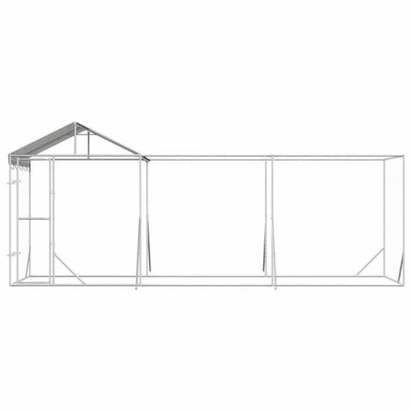 Maison Exclusive - Utomhus hundhus med silvertak 6x2x2,5 m Silverfärgad (tak)