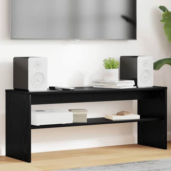 Maison Exclusive - TV-møbel 100 x 30 x 40 cm Sort eg Ingeniørtræ