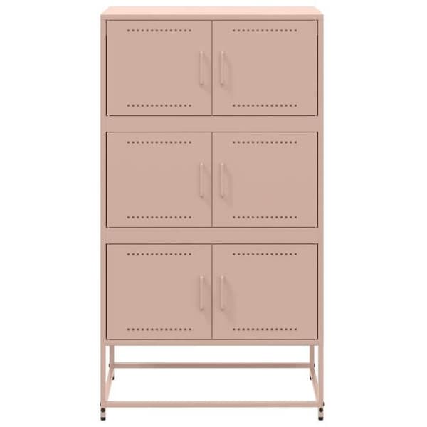Maison Exclusive - Buffé rosa 68,5x38,5x123,5 cm stål
