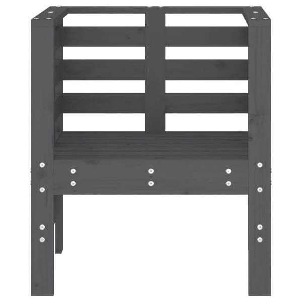 Maison Exclusive - Trädgårdsstolar set om 2 grå 61,5x53x71cm massiv furu