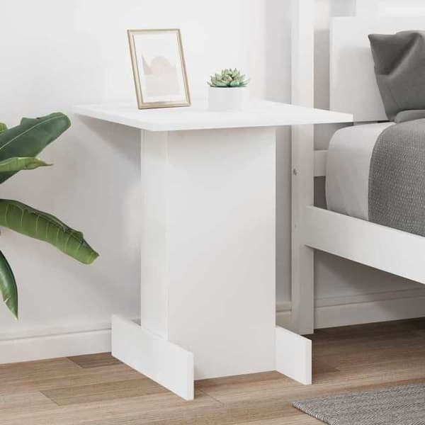 Maison Exclusive - Sidobord Vit 44,5 x 45 x 55 cm Ingenjörsträ