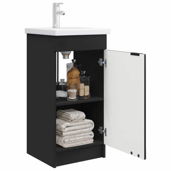 Maison Exclusive - Badeværelsesmøbel med sort vask 42 x 40 x 84,5 cm