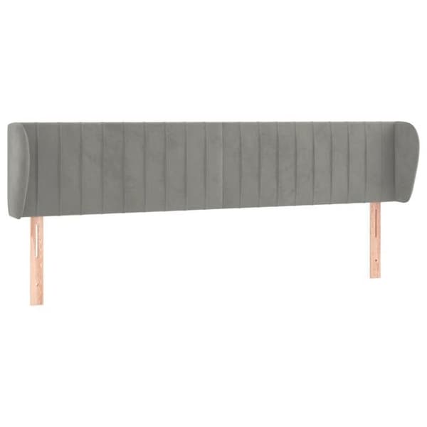 Maison Exclusive - Pääty, jossa korvat, Vaaleanharmaa 183x23x78/88 cm Sametti ljusgrått