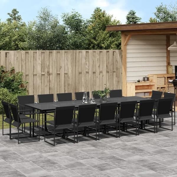 Maison Exclusive - Trädgårdsset 17 delar svart textilén
