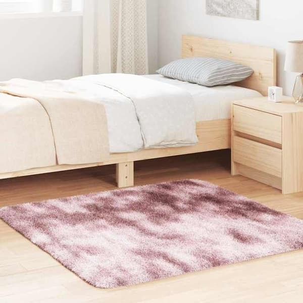 Matto - MAISON EXCLUSIVE - NAVARRA - Pitkänukka - 120x120 cm - Pölyruusu Puderrosa