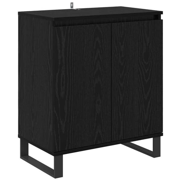 Maison Exclusive - Buffé Ek svart 60 x 35 x 70 cm Ingenjörsträ