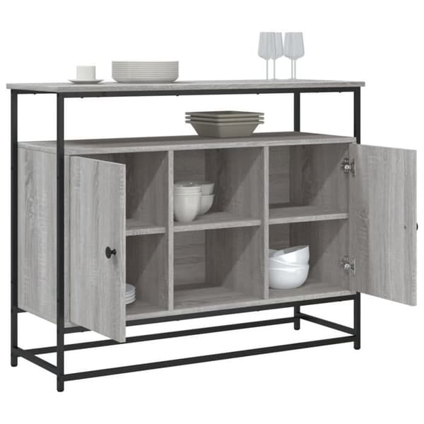 Maison Exclusive - Sonoma harmaa buffet 100x35x80 cm insinööripuuta