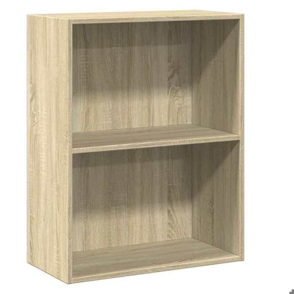 Maison Exclusive - Bibliotek i 2 niveauer, Sonoma eg, ingeniørtræ