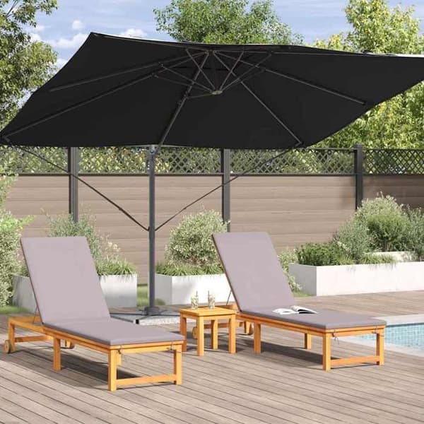 Maison Exclusive - Parasol 351 x 250 x 260 cm Polyester ja Alumiini Musta