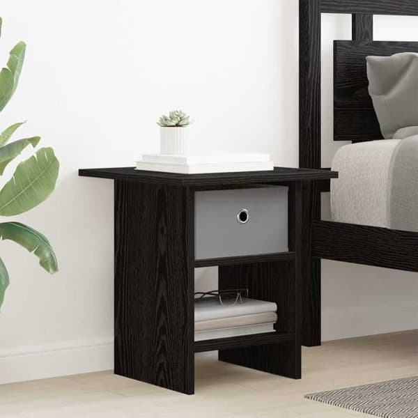 Maison Exclusive - Natbord 2 dele Sort eg 41 x 40 x 45 cm