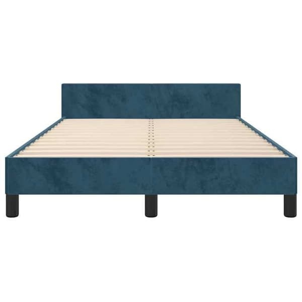 Maison Exclusive - Sängram utan madrass mörkblå 120x200 cm sammet