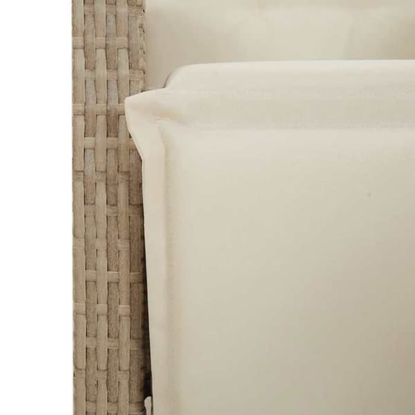 Maison Exclusive - Puutarhakalusteryhmä tyynyillä 5 kpl Beige polyrottinki