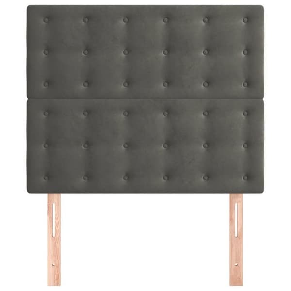 Maison Exclusive - Tummanharmaa pääty 90x5x118/128 cm Sametti Mörkgrå