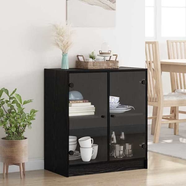 Maison Exclusive - Sidebord Sort eg 68 x 37 x 75,5 cm Ingeniørtræ