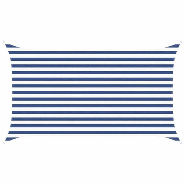 Maison Exclusive - Blå och Vit Skugga Segel 2 x 3,5 m 100 % polyester Oxford