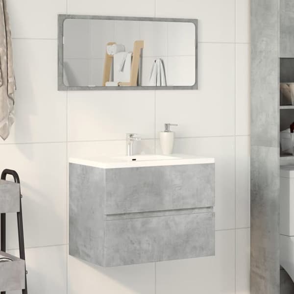 Maison Exclusive - Badrumsskåp grå betong ingenjörsträ