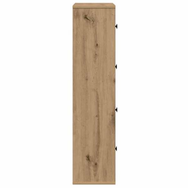 Maison Exclusive - Bibliotek i egetræ, håndlavet 60x24x101,5 cm, ingeniørtræ