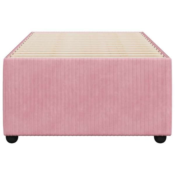 Maison Exclusive - Sängram utan madrass rosa 90x200 cm sammet