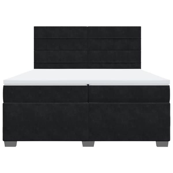 Maison Exclusive - Sängyn runkopatja ja patja Musta 200x200 cm Sametti
