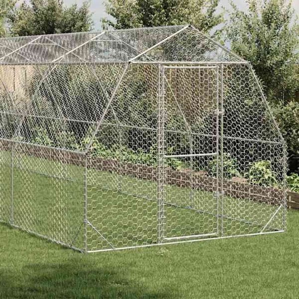 Maison Exclusive - Hønsehus 2,5x10x2,25 m galvaniseret stål