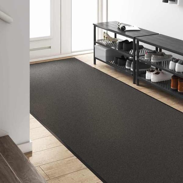 Maison Exclusive - Anthracite ja musta sisäänkäyntimatto 120 x 400 cm 100% polyamidia