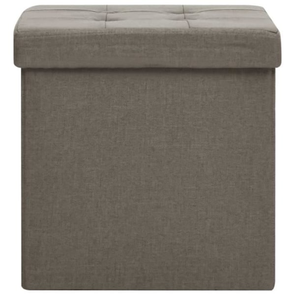 Vikbar förvaringspall Taupe Faux linne38 [cm] Mol