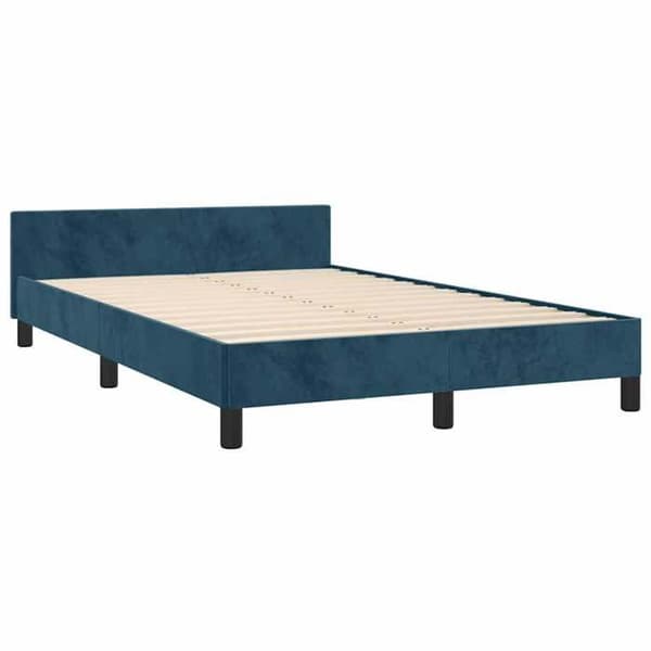Maison Exclusive - Sängram utan madrass mörkblå 120x200 cm sammet