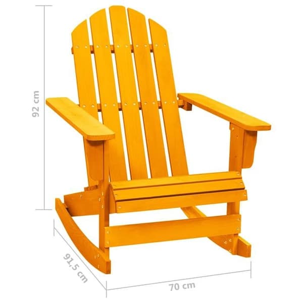 Maison Exclusive - Adirondack-puutuoli oranssi puutarhaan