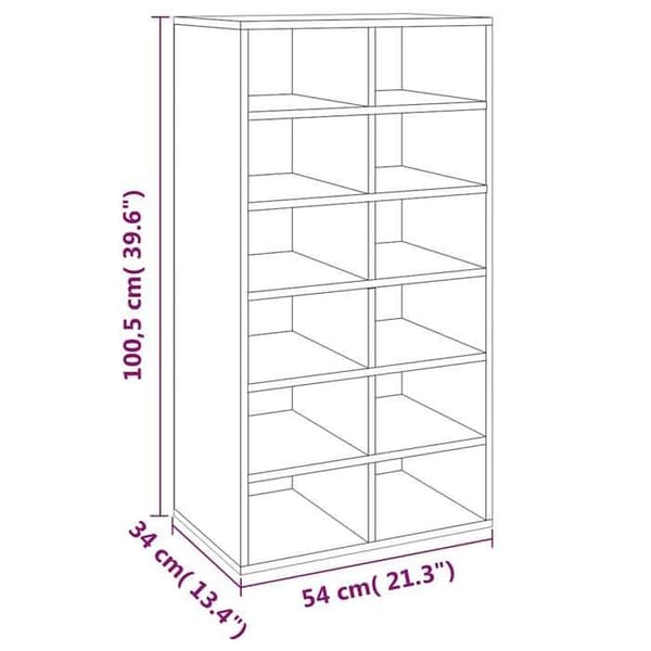 Maison Exclusive - Skohylde Røget eg 54x34x100,5 cm