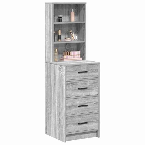 Buffé hög - EXKLUSIVT HUS - Sonoma - Grå Sonoma - Ingenjörsträ - 40 x 41 x 135 cm Sonoma grå
